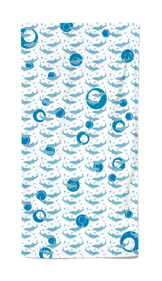 UPF 50 Beach Towel/Wrap - Shark Frenzie