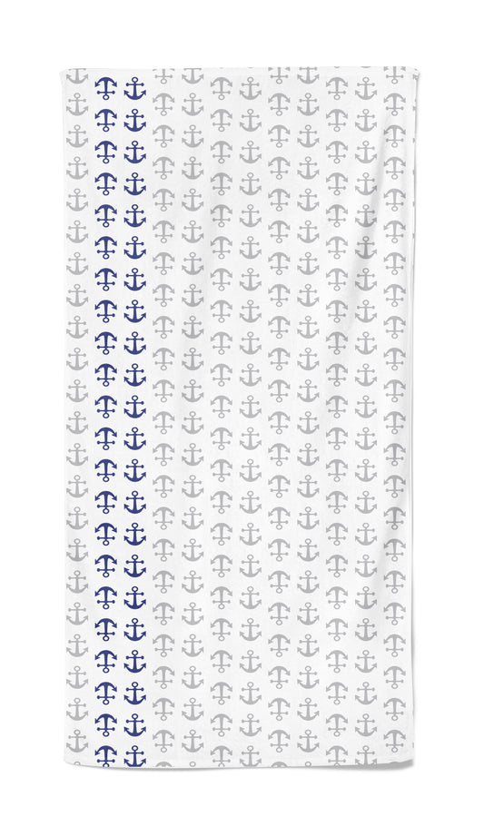 UPF 50 Beach Towel/Wrap  - Anchors Away