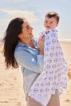 UPF 50 Beach Towel/Wrap  - Anchors Away