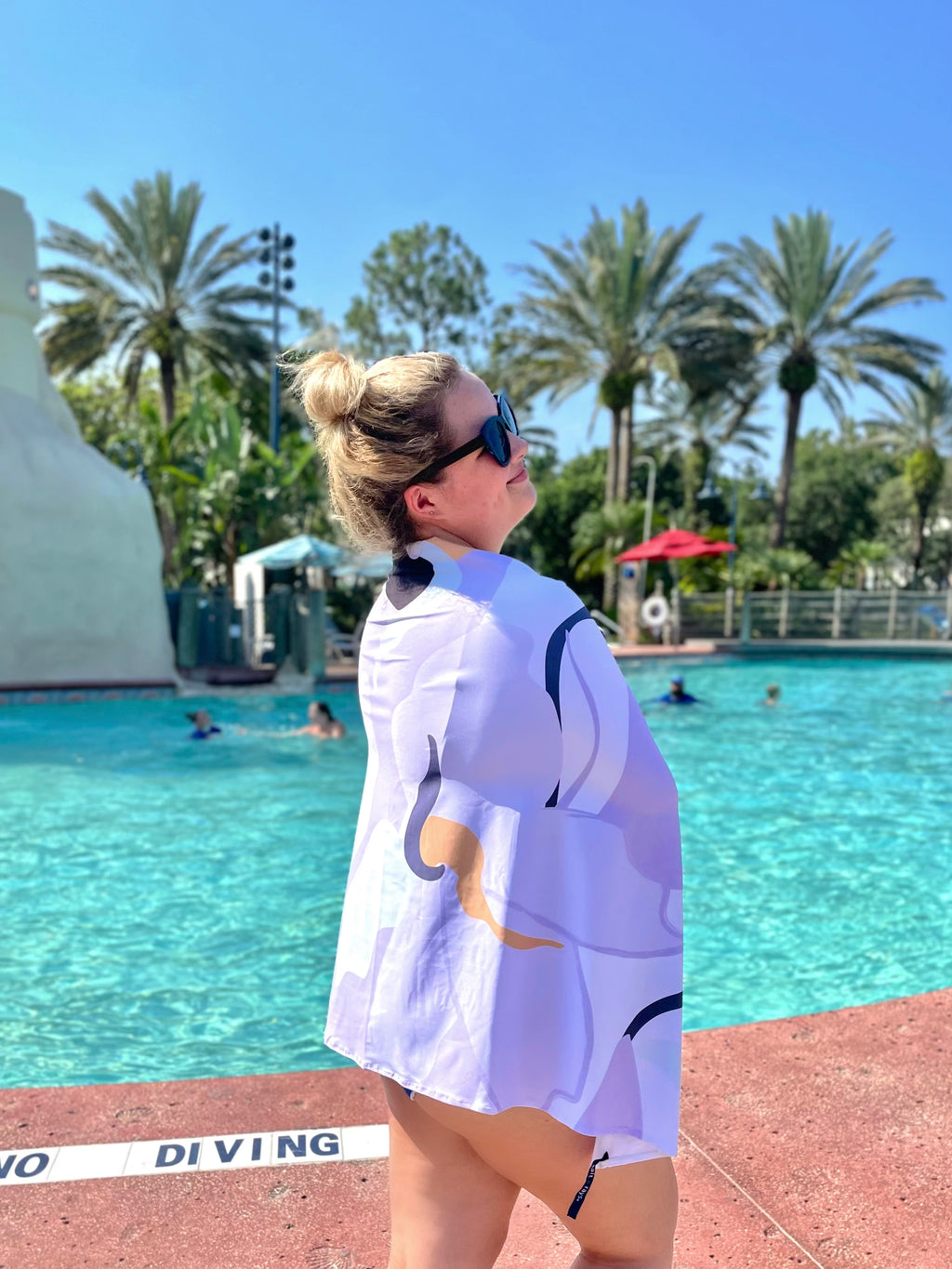 UPF 50 Beach Towel/Wrap - Tranquil Bloom