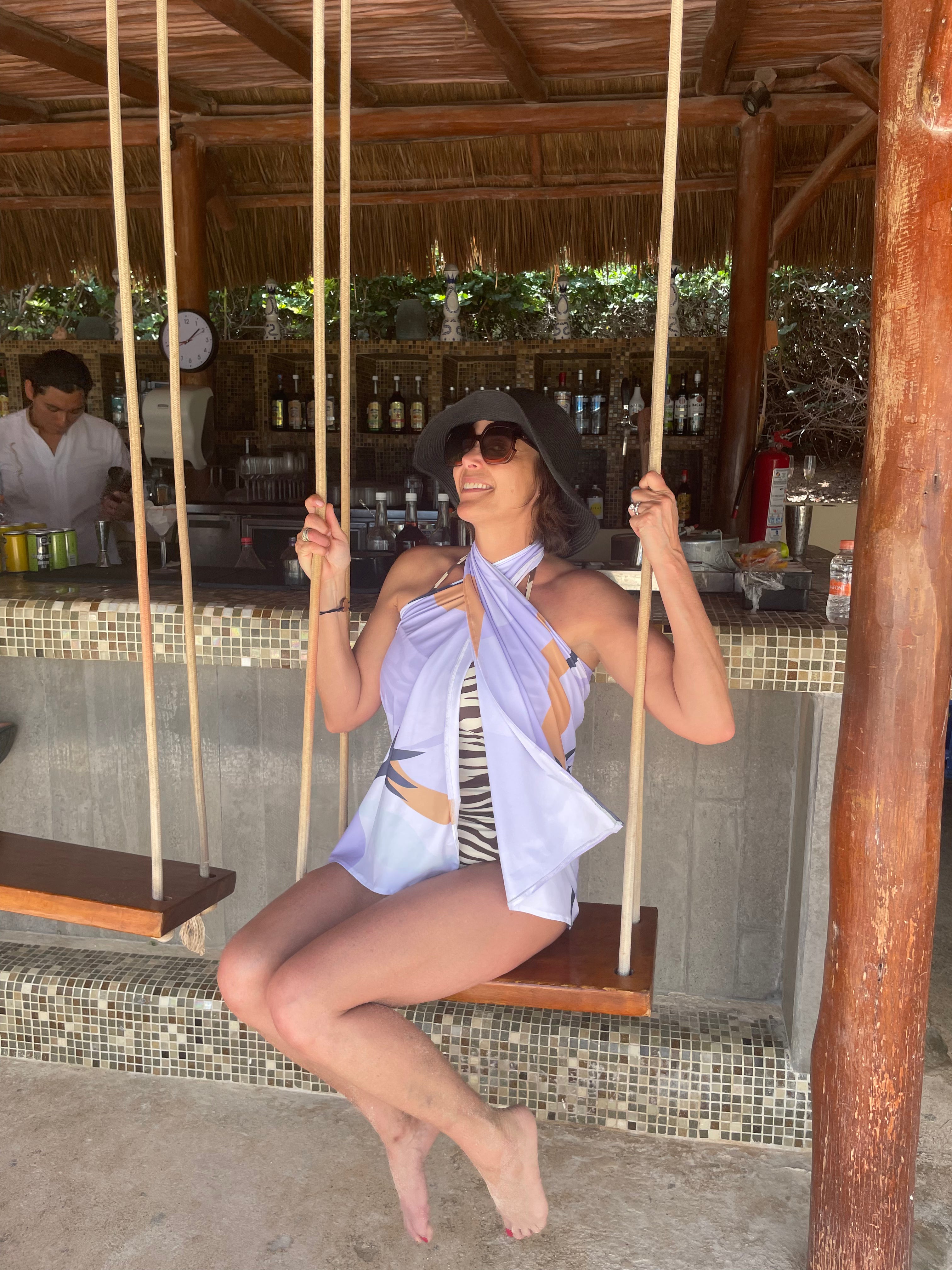 UPF 50 Beach Towel/Wrap - Tranquil Bloom