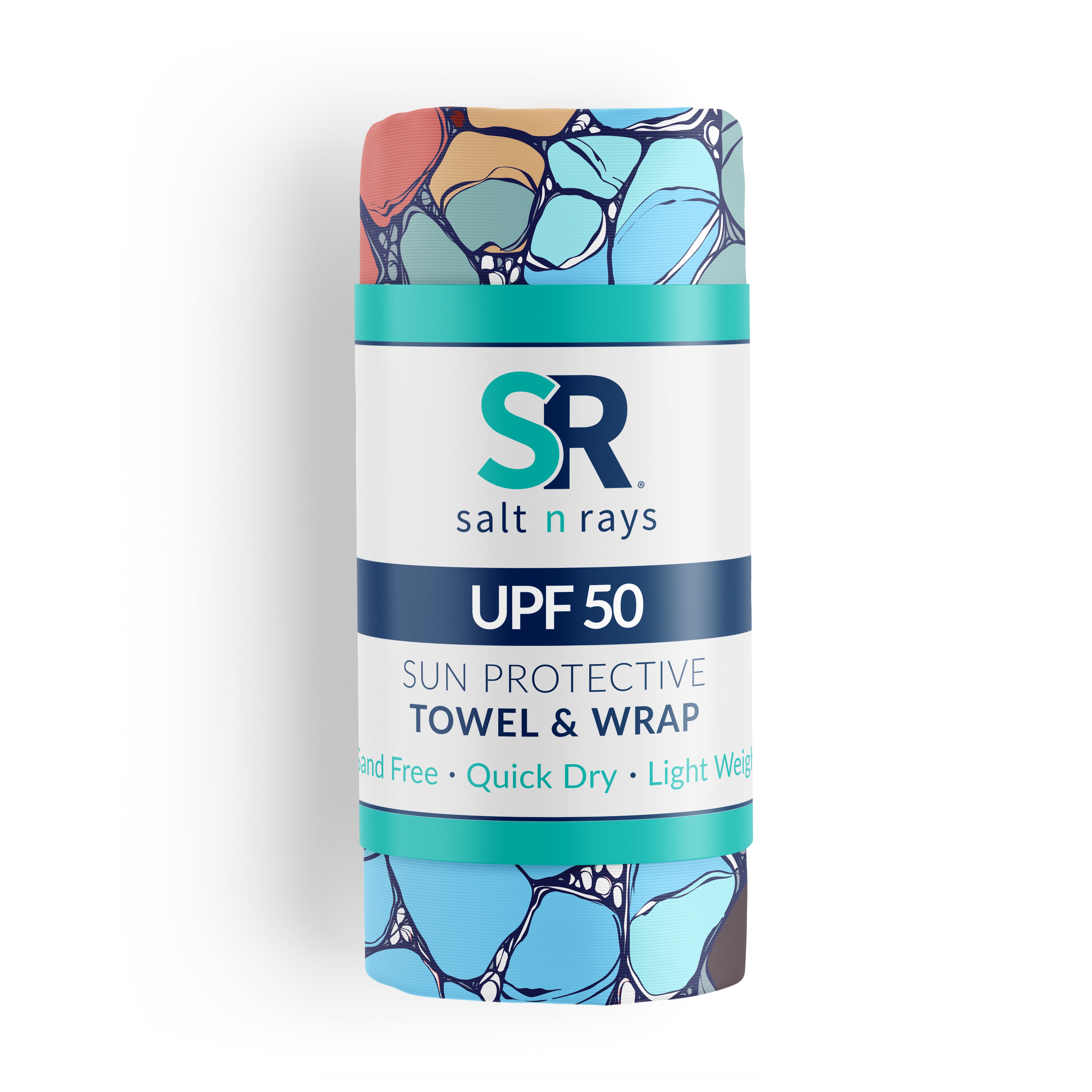 UPF 50 Beach Towel/Wrap - Placid Pebbles