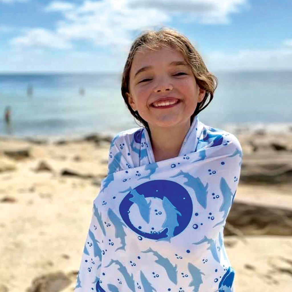 UPF 50 Beach Towel/Wrap - Shark Frenzie