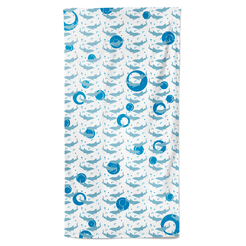 UPF 50 Beach Towel/Wrap - Shark Frenzie