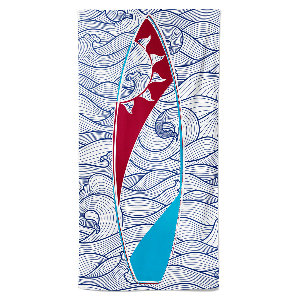 UPF 50 Beach Towel/Wrap - Surfs Up