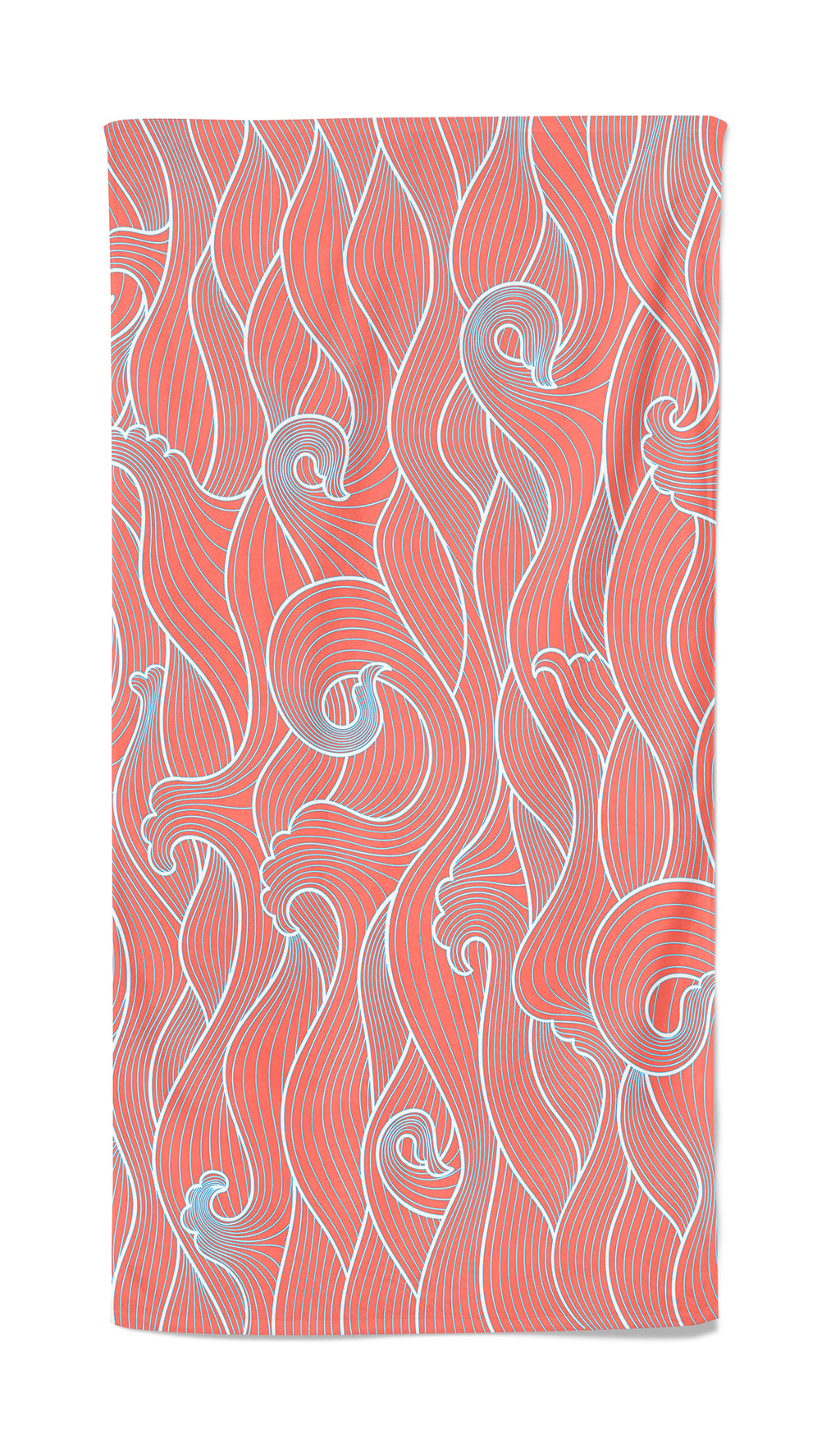 UPF 50 Beach Towel/Wrap - Peach Wave