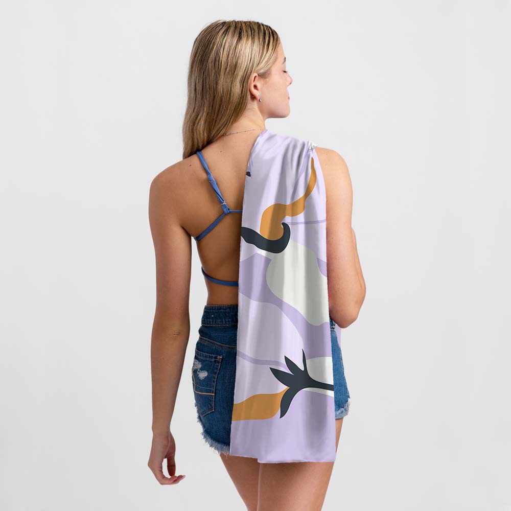 UPF 50 Beach Towel/Wrap - Tranquil Bloom