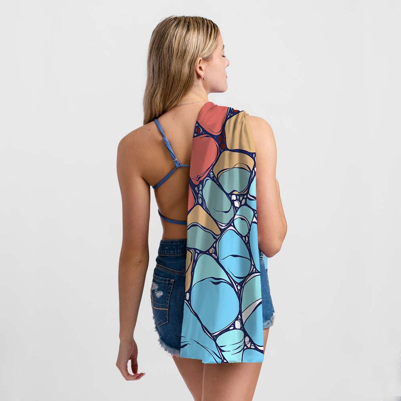 UPF 50 Towel/Wrap - Placid Pebbles