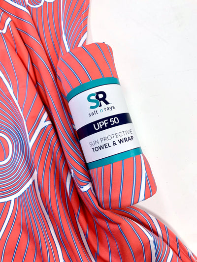 UPF 50 Sol Towel/Wrap - Peach Wave