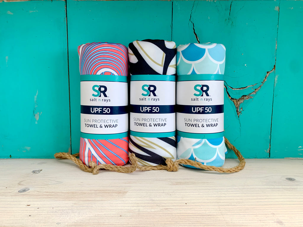 UPF 50 Beach Towel/Wrap - Peach Wave